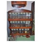 Wooden Spice Rack, Three Shelves, Vintage,
