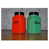 Vintage Glass Salt & Pepper Shaker Set