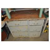 Rustic Dresser, Weathered Paint, 6 Drawers With