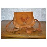 Handcrafted Leather Purse Bald Eagle Design