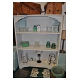 White Painted Wooden Bookshelf 3 Shelves