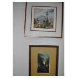 Framed Original Artworks - Signed Water Color By