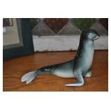 Glazed Ceramic Seal Figurine