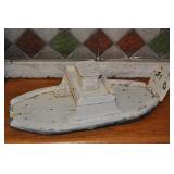 Wooden Ferry Boat, Painted White