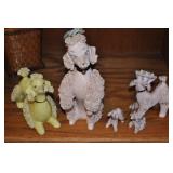 Ceramic Spaghetti Poodle Figurines