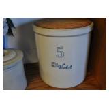 Blue Lake 5 Gallon Glazed Crock