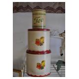 Vintage Tin Kitchen Canisters