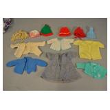 Vintage Doll Clothes Knitted Sweaters Jackets Hats