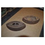 Pair Antique Sad Iron Bases Pair Antique Sad Iron Bases