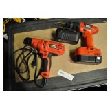 Black & Decker 5.2 Amp Corded Drill 3/8" 1500 Rpm