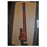 Vintage Red Ridgid Heavy Duty 24" Pipe Wrench Vintage Red Ridgid Heavy Duty 24" Pipe Wrench