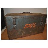 Well Seasoned Green Metal Skil Tool Box