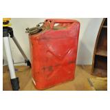 Red Jeep Can, Embossed U S, 19" High Red Jeep Can, Embossed U S, 19" High