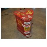 Red Metal Lidded Waste Bin Red Metal Lidded Waste Bin