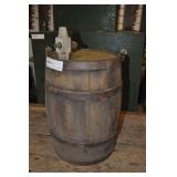 Small Wood Barrel Keg 16" X 10 1/2"