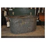 Vintage Double Handled Copper Boiler 24"w X 12"h Vintage Double Handled Copper Boiler 24"w X 12"h