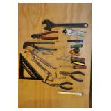 Assorted Tools - Square, Vise Grips, Pry Bar, Misc Assorted Tools - Square, Vise Grips, Pry Bar, Misc