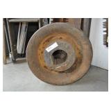 Primitive Logging Car Wheel Used On Log Rails