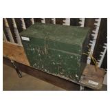 Custom Wood Camping Box Painted Green Custom Wood Camping Box Painted Green