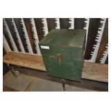 Custom Wood Field Box Painted Green Custom Wood Field Box Painted Green