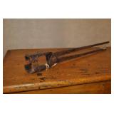 Antique Hand Forged Blacksmith Tongs 30 1/2" Antique Hand Forged Blacksmith Tongs 30 1/2"