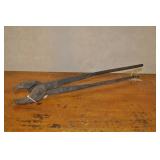 Antique Hand Forged Blacksmith Tongs 22"