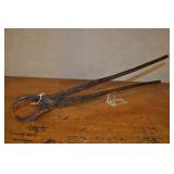 Antique Hand Forged Blacksmith Tongs 22" Antique Hand Forged Blacksmith Tongs 22"