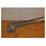 Antique Hand Forged Blacksmith Tongs 24 1/2"