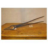 Antique Hand Forged Blacksmith Tongs 31" Antique Hand Forged Blacksmith Tongs 31"