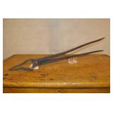 Antique Hand Forged Blacksmith Tongs 31"