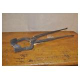 Antique Hand Forged Blacksmith Tongs 25"