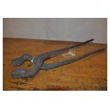 Antique Hand Forged Blacksmith Tongs 22 1/2" Antique Hand Forged Blacksmith Tongs 22 1/2"