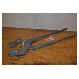 Antique Hand Forged Blacksmith Tongs 22 1/2"