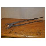 Antique Hand Forged Blacksmith Tongs 24"