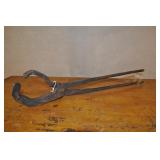 Antique Hand Forged Blacksmith Tongs 24"