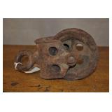 Vintage Iron Rigging Pulley, 5" Wheel