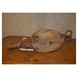 Double Wood Block Pulley Double Wood Block Pulley