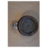 Antique Air Pressure Gauge, Brass Face With Copper Antique Air Pressure Gauge, Brass Face With Copper