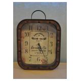 Rustic Metal Clock 10" X 11 3/4" X 5 1/2" New Rustic Metal Clock 10" X 11 3/4" X 5 1/2" New