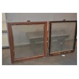 Pair Vintage Farmhouse Windows 28" X 30"