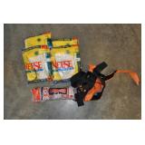 Assorted Protective Gear - Coats, Gloves, Straps Assorted Protective Gear - Coats, Gloves, Straps