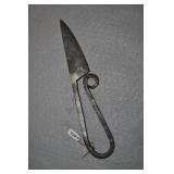 Primitive Squirrel Tale Knife Hand-cut Steel 8.5"