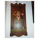 Hand-painted Folk Art By Fran Squirrel On Top Of