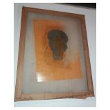 Jimi Hendrix Silk Screen Frame 20"x26". He Jimi Hendrix Silk Screen Frame 20"x26". He