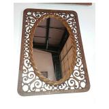 Vintage Molded Plastic Mirror 16.5"x 24.5" Vintage Molded Plastic Mirror 16.5"x 24.5"