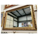 Large Gold Frame Mirror. 48"x35"