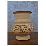 Vintage U S A Stoneware Vase, 6.5"h X 5.5"w