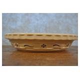 Longaberger Pottery Pie Pan 10.5"w