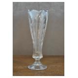 Art Deco Crystal Bud Vase, 9" X 3"