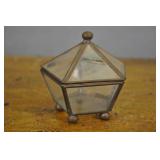 Display Box, Glass And Brass Pentagon, Display Box, Glass And Brass Pentagon,